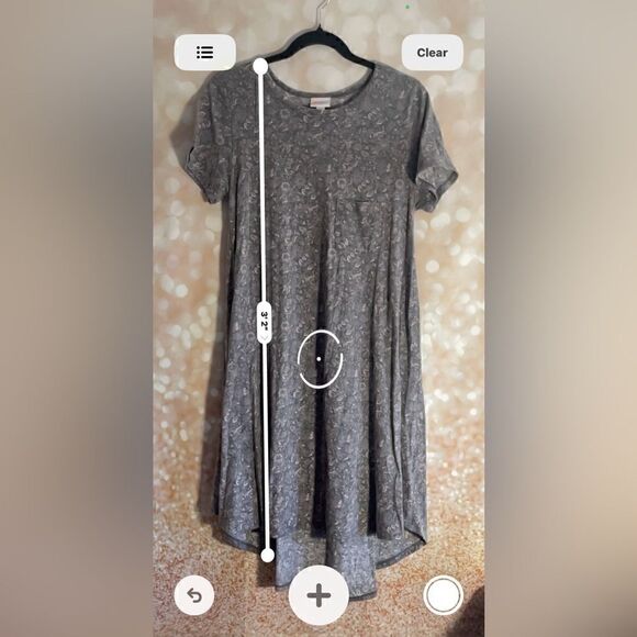 LULA ROE gray floral patterned short sleeve t shirt maxi dress - Picture 4 of 5